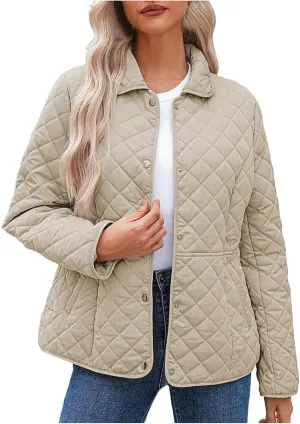 Ceboyel Women'S Quilted Barn Jackets 2024 Trendy Puffy Coats Quilted Bomber Jacket Lightweight Warm Winter Outerwear Clothing