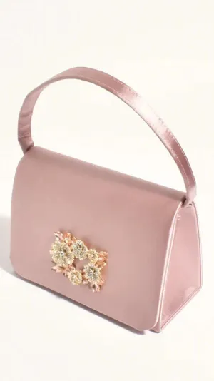 CHARLOTTE JEWELLED SATIN BOX CLUTCH