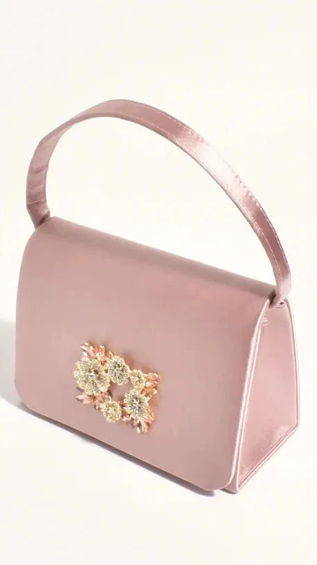 CHARLOTTE JEWELLED SATIN BOX CLUTCH