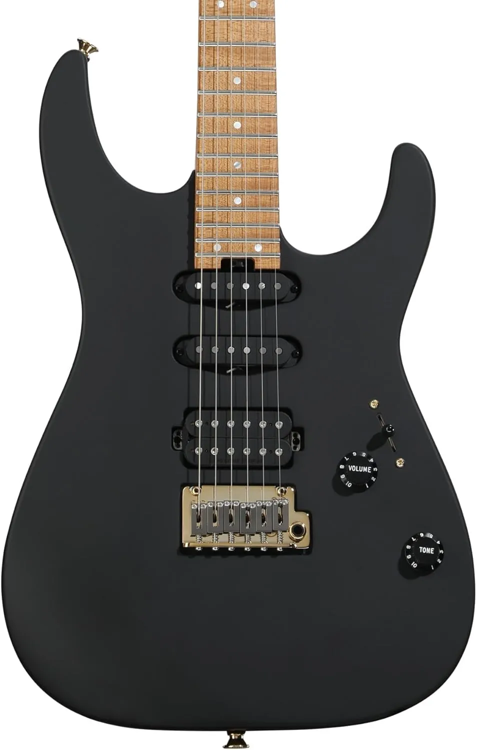 Charvel USA Select DK24 HSS 2PT CM Electric Guitar - Satin Black