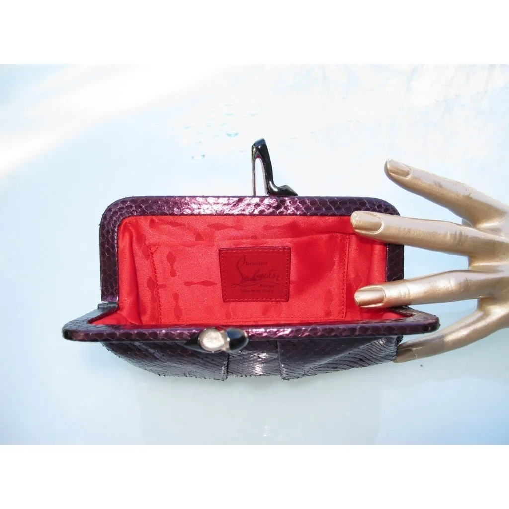 Christian Louboutin Iridescent Python Mini Loubi Lulu Bag TPM Box!