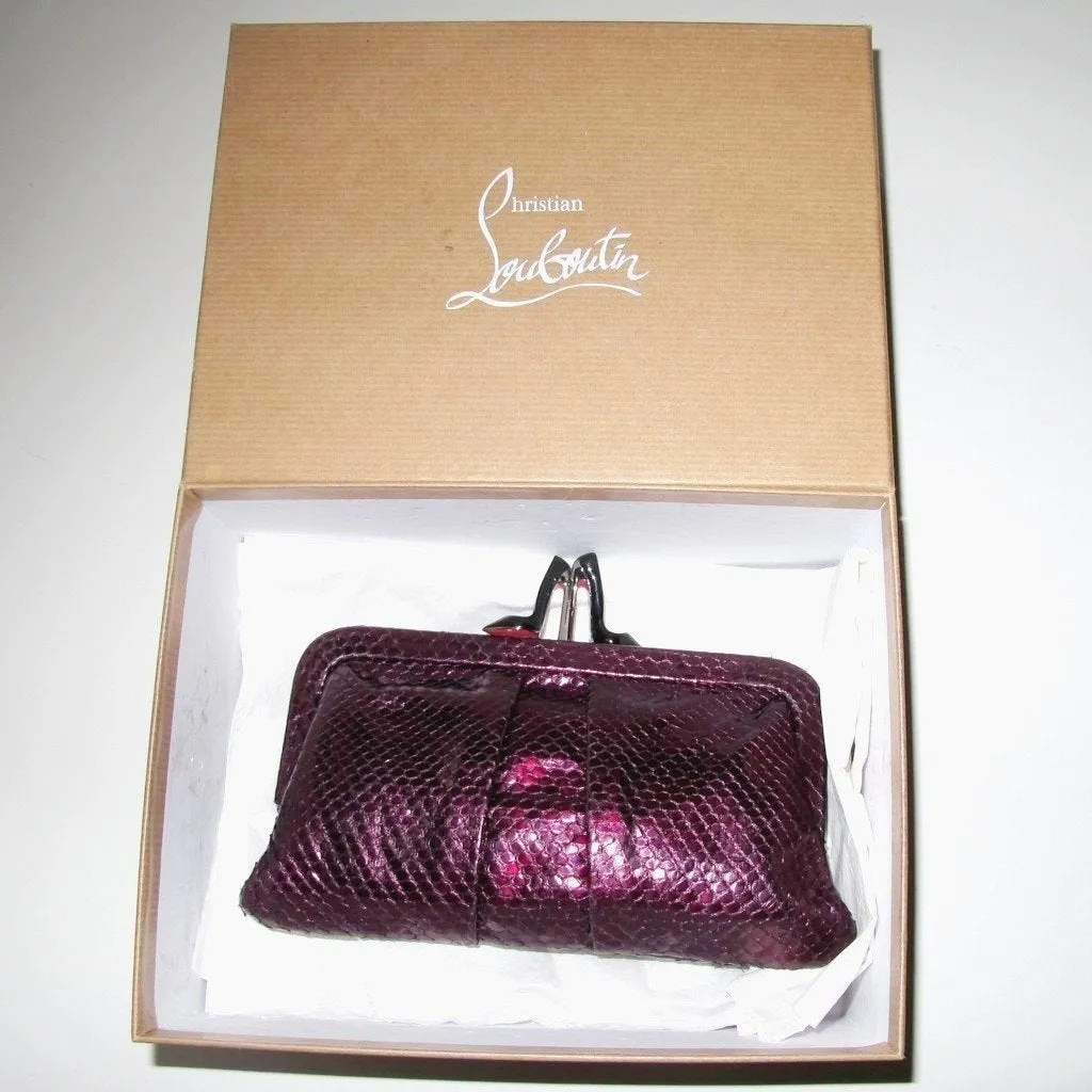 Christian Louboutin Iridescent Python Mini Loubi Lulu Bag TPM Box!