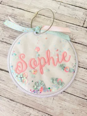 Circle Shaker Bag Tag