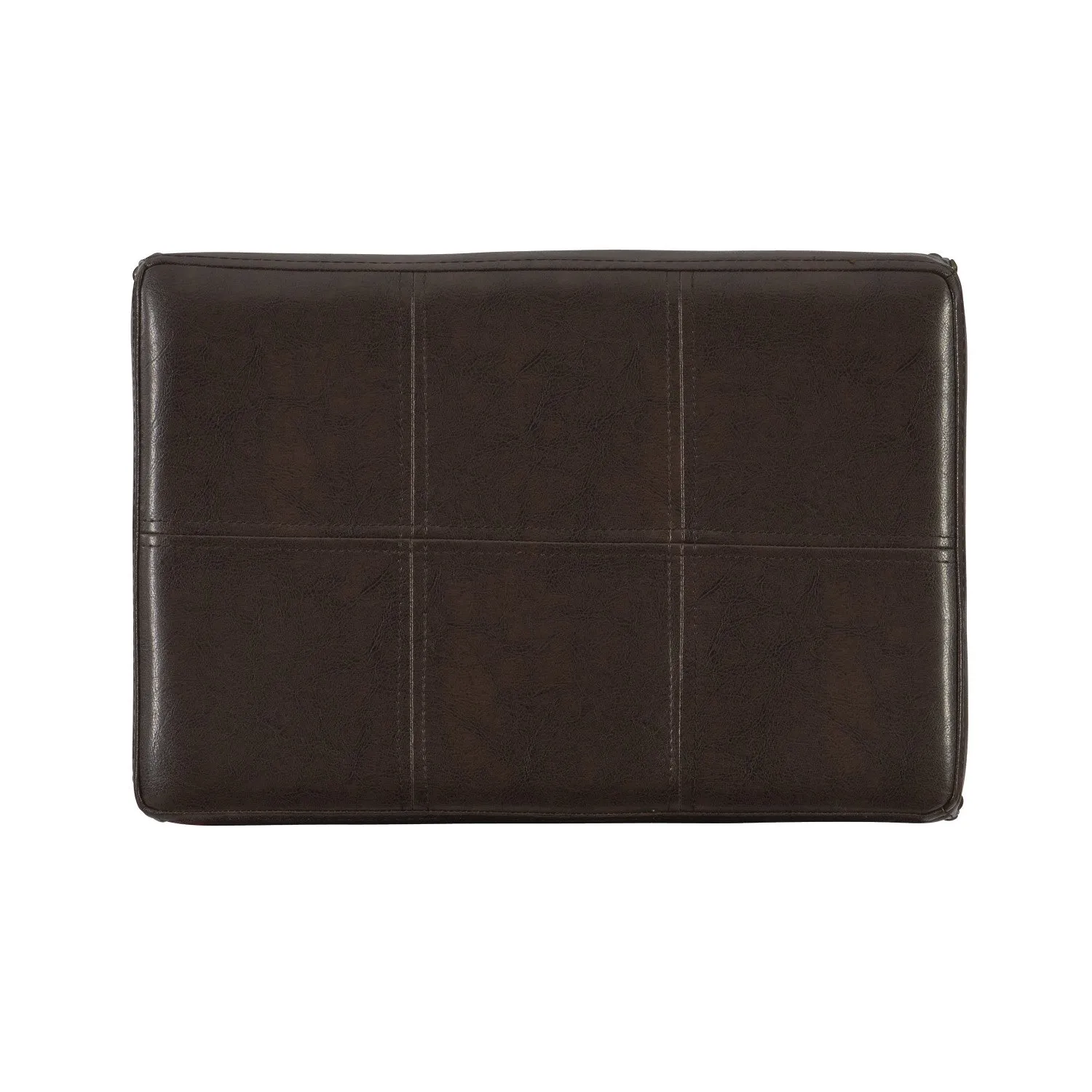 Claridge Faux Leather Backless Barstool - Browm|Tabouret bar Claridge en similicuir et sans dossier - brun