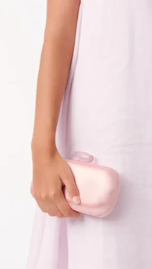 Claudette Satin Structured Clutch