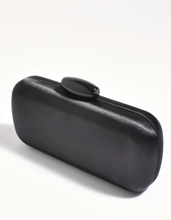 Claudette Satin Structured Clutch