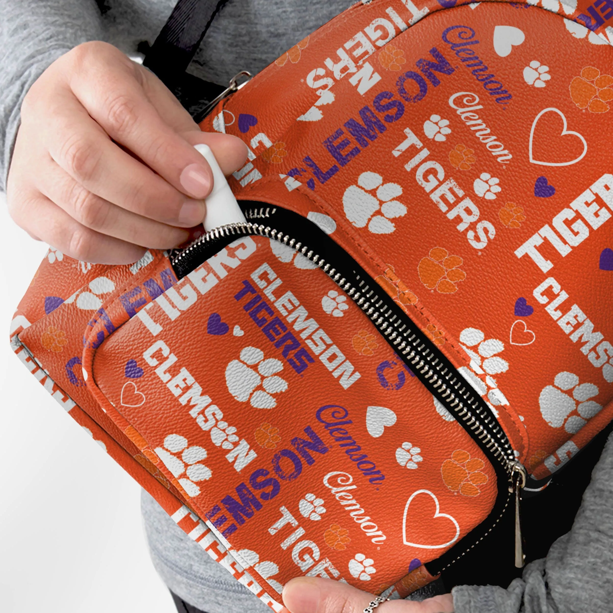 Clemson Tigers Logo Love Mini Backpack