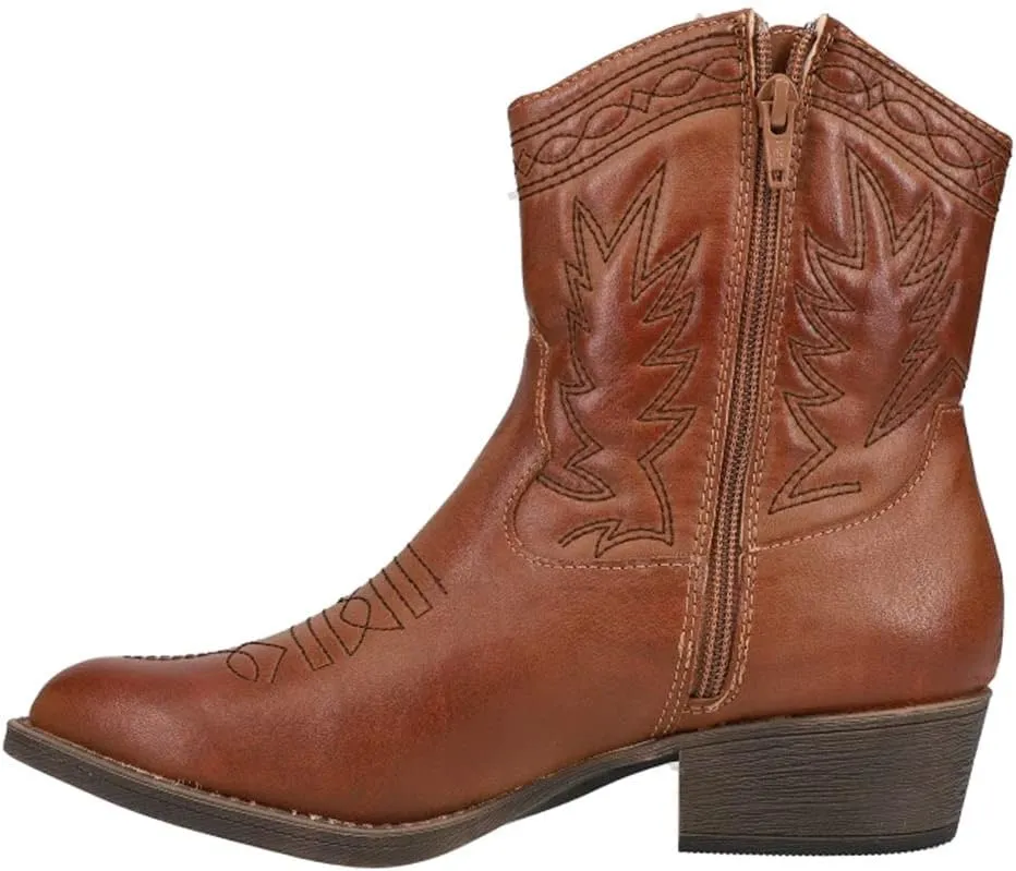 Coconuts by Matisse Womens PISTOL Faux Leather Zipper Cowboy, Western Boots