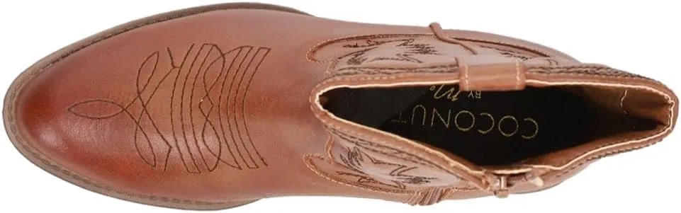 Coconuts by Matisse Womens PISTOL Faux Leather Zipper Cowboy, Western Boots