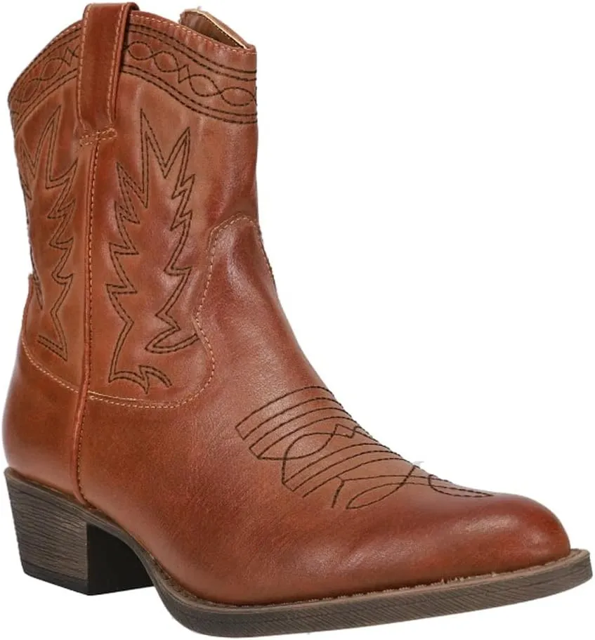 Coconuts by Matisse Womens PISTOL Faux Leather Zipper Cowboy, Western Boots