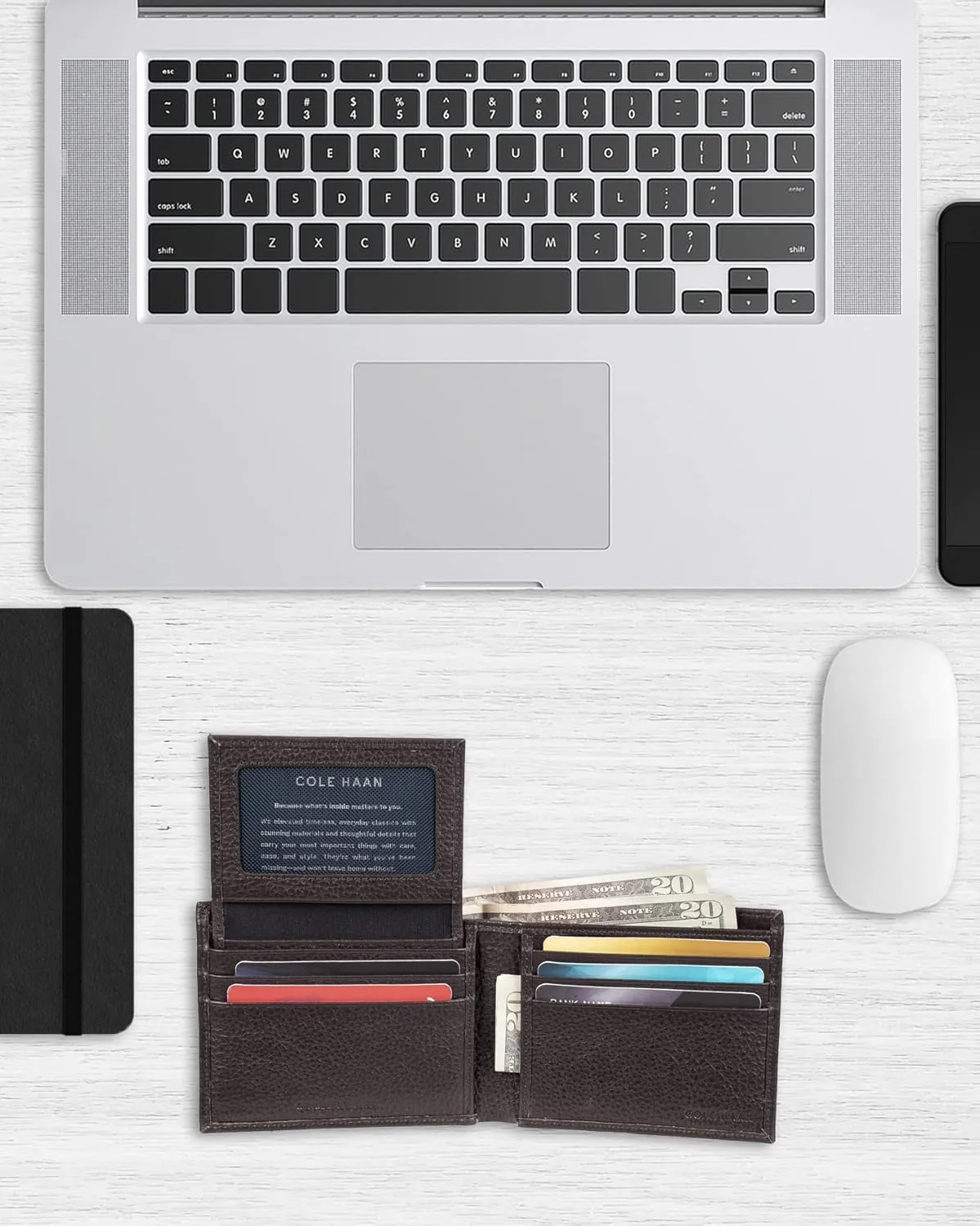 Cole Haan Men's Leather Everyday Bifold RFID Wallet