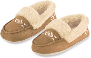 Collections Etc Aztec Embroidered Slippers
