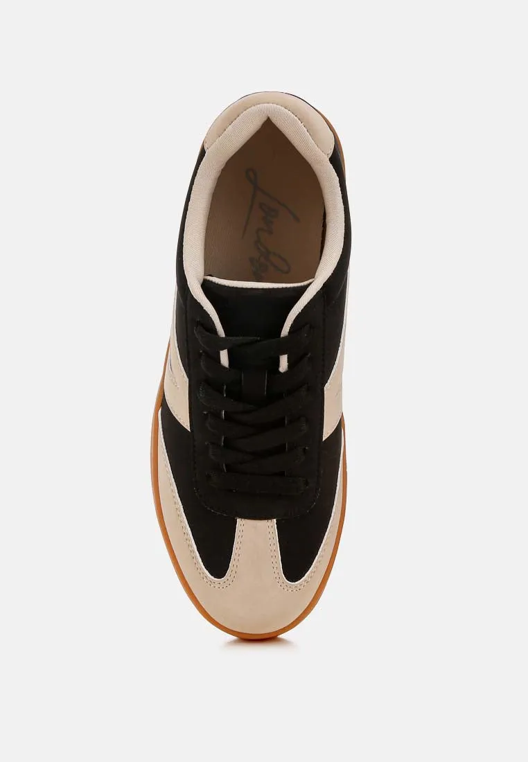 Contrasting Patchwork Chunky Sneakers By RUW