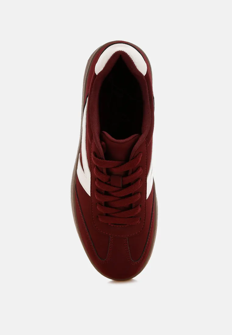 Contrasting Patchwork Chunky Sneakers By RUW