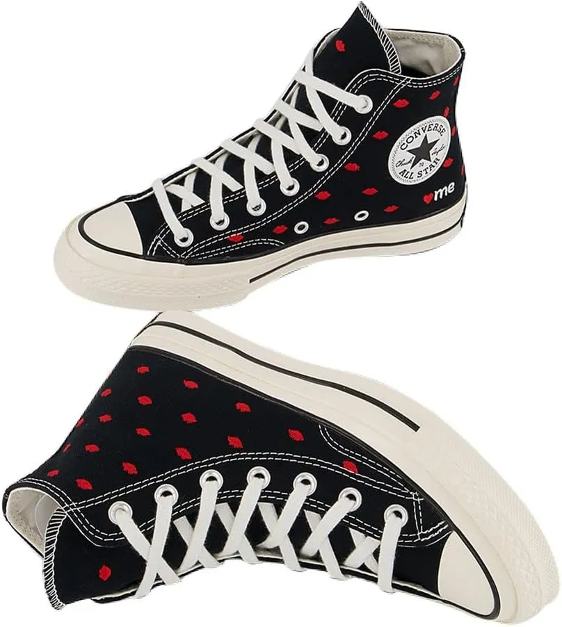 Converse Chuck 70 Hi Women's Embroidered Lips Canvas Trainers