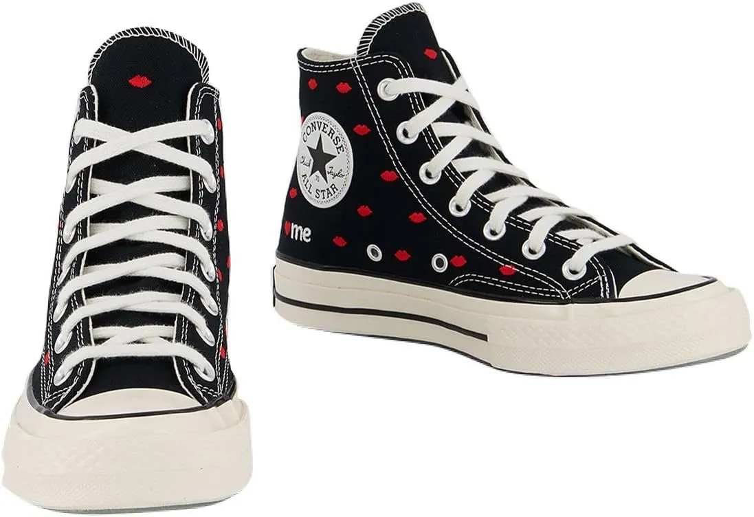 Converse Chuck 70 Hi Women's Embroidered Lips Canvas Trainers