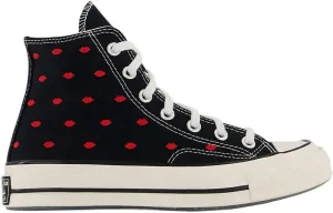 Converse Chuck 70 Hi Women's Embroidered Lips Canvas Trainers