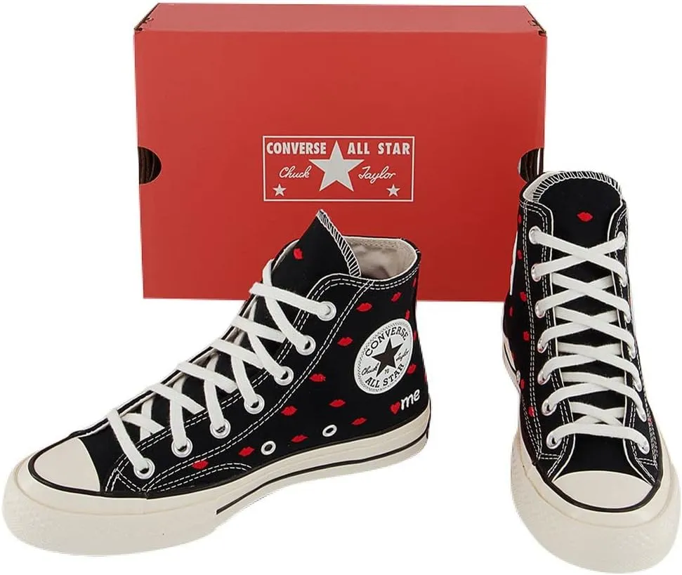 Converse Chuck 70 Hi Women's Embroidered Lips Canvas Trainers