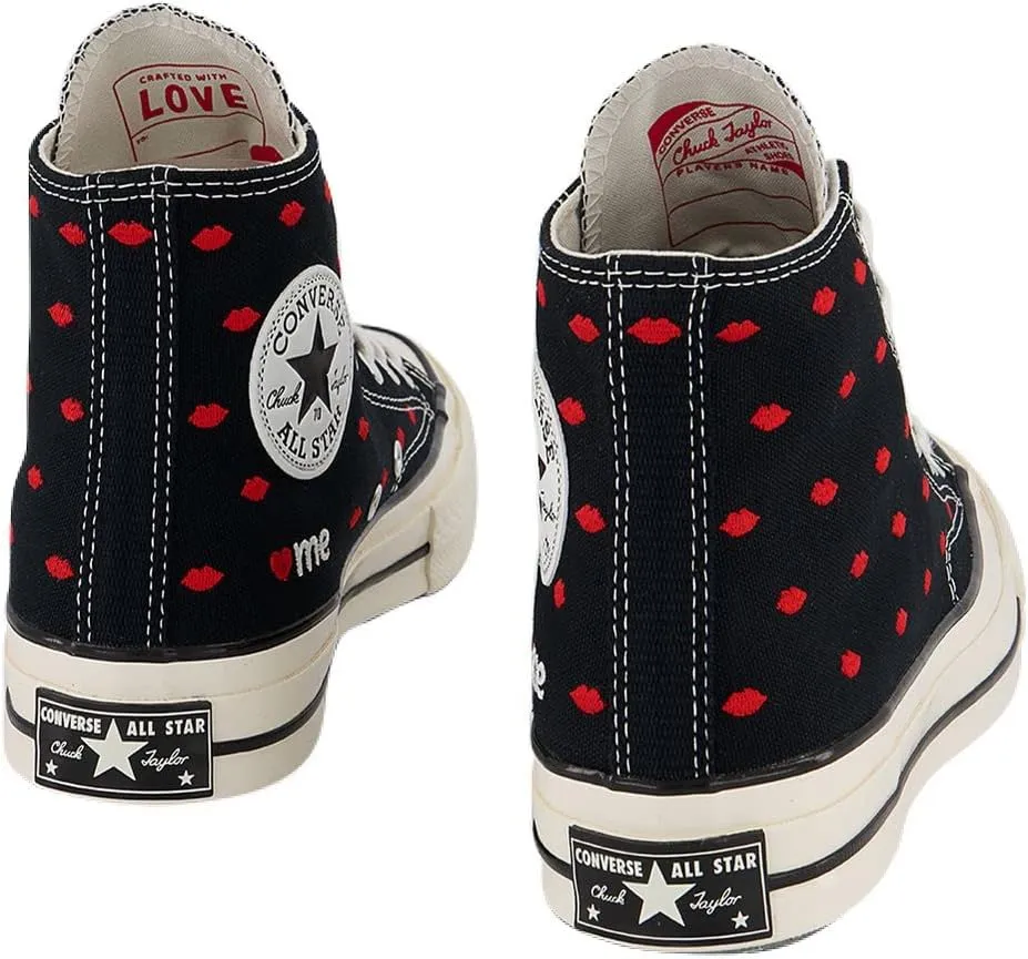 Converse Chuck 70 Hi Women's Embroidered Lips Canvas Trainers