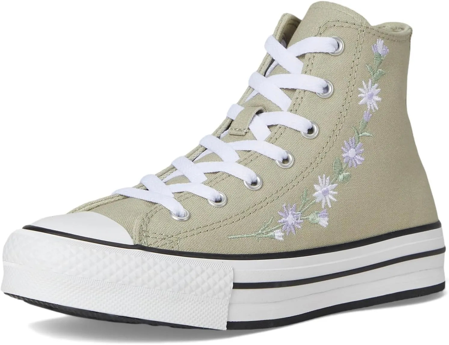 Converse Unisex-Child Chuck Taylor All Star Eva Lift Platform Florals (Big Kid)