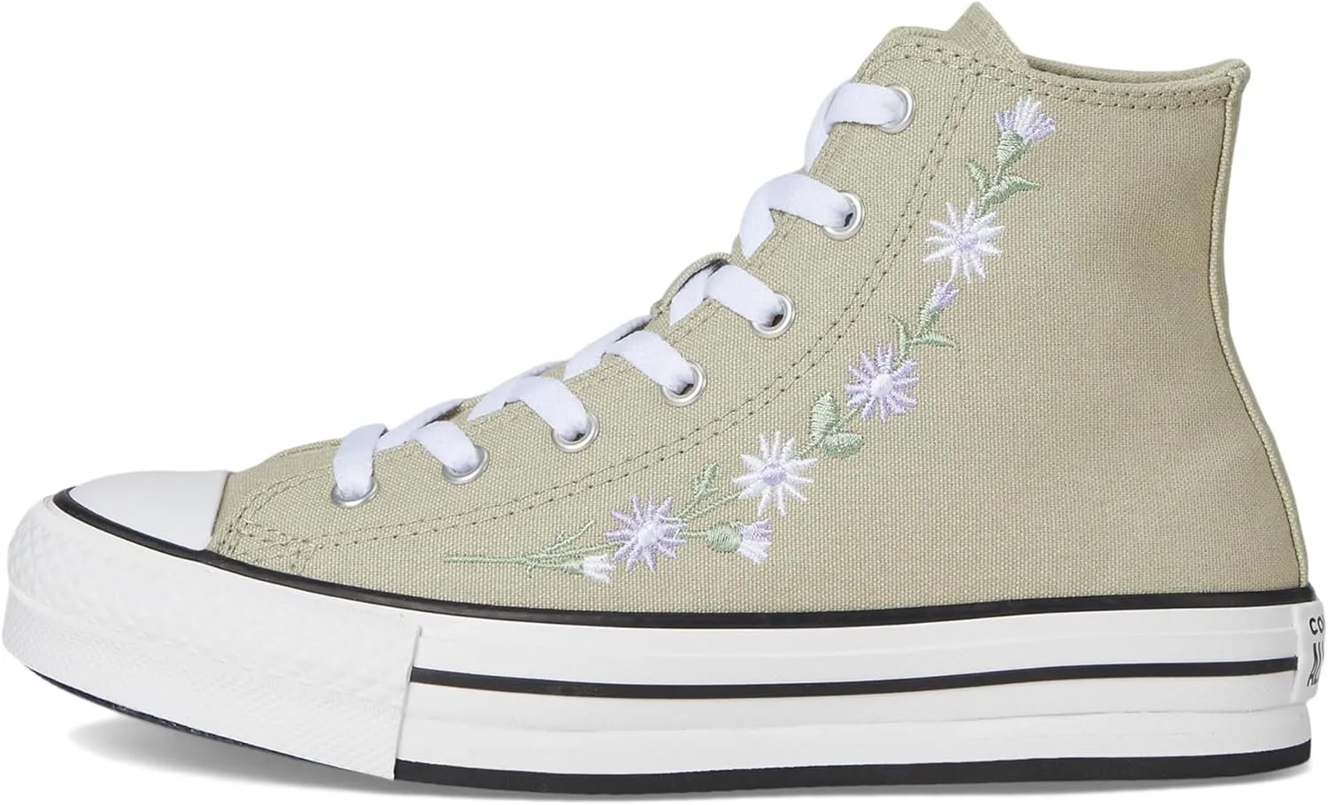 Converse Unisex-Child Chuck Taylor All Star Eva Lift Platform Florals (Big Kid)