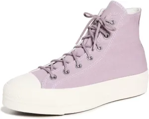 Converse Women's Chuck Taylor All Star Lift Sneakers, LucidLilac/VaporViolet/Egret, Purple, 8.5 Medium US