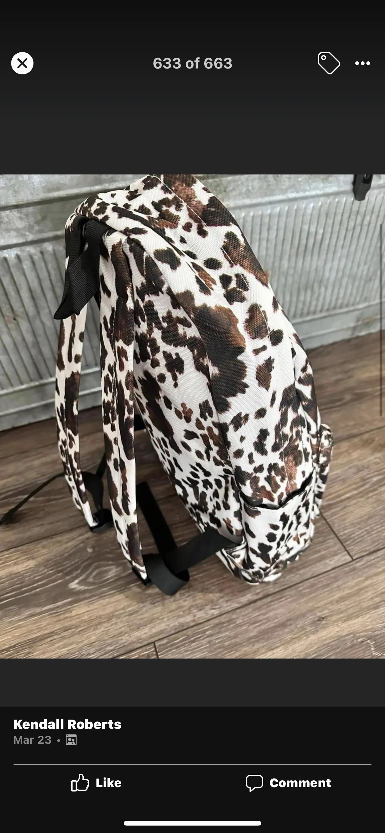 CowPrint Backpacks