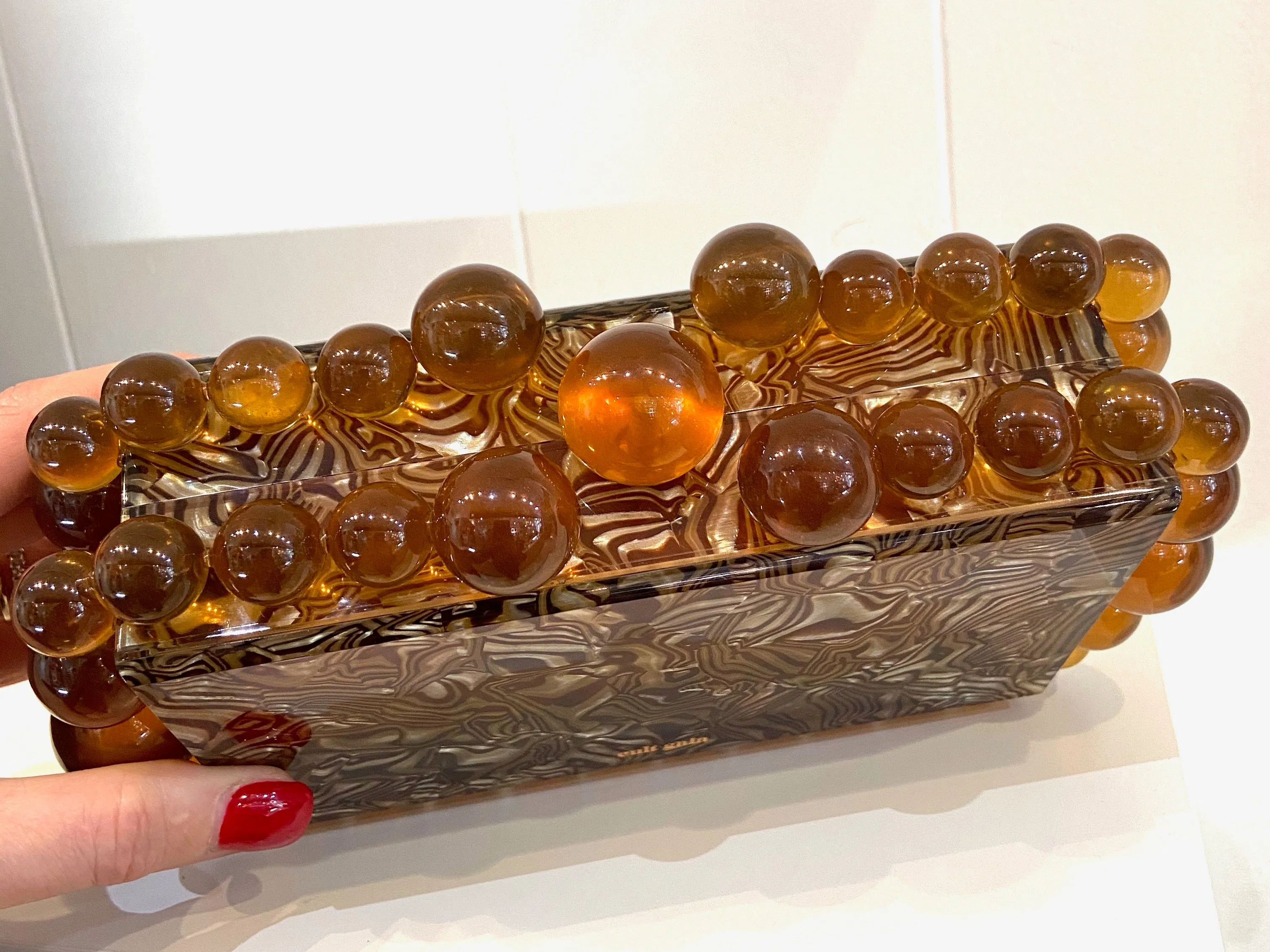 CULT GAIA EOS BEAD EMBELLISHED CLUTCH BAG