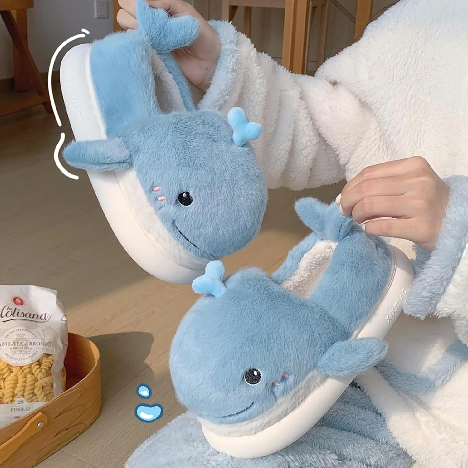 Cute Women's Kawaii Whale House Cartoon Animal Indoor Slippers