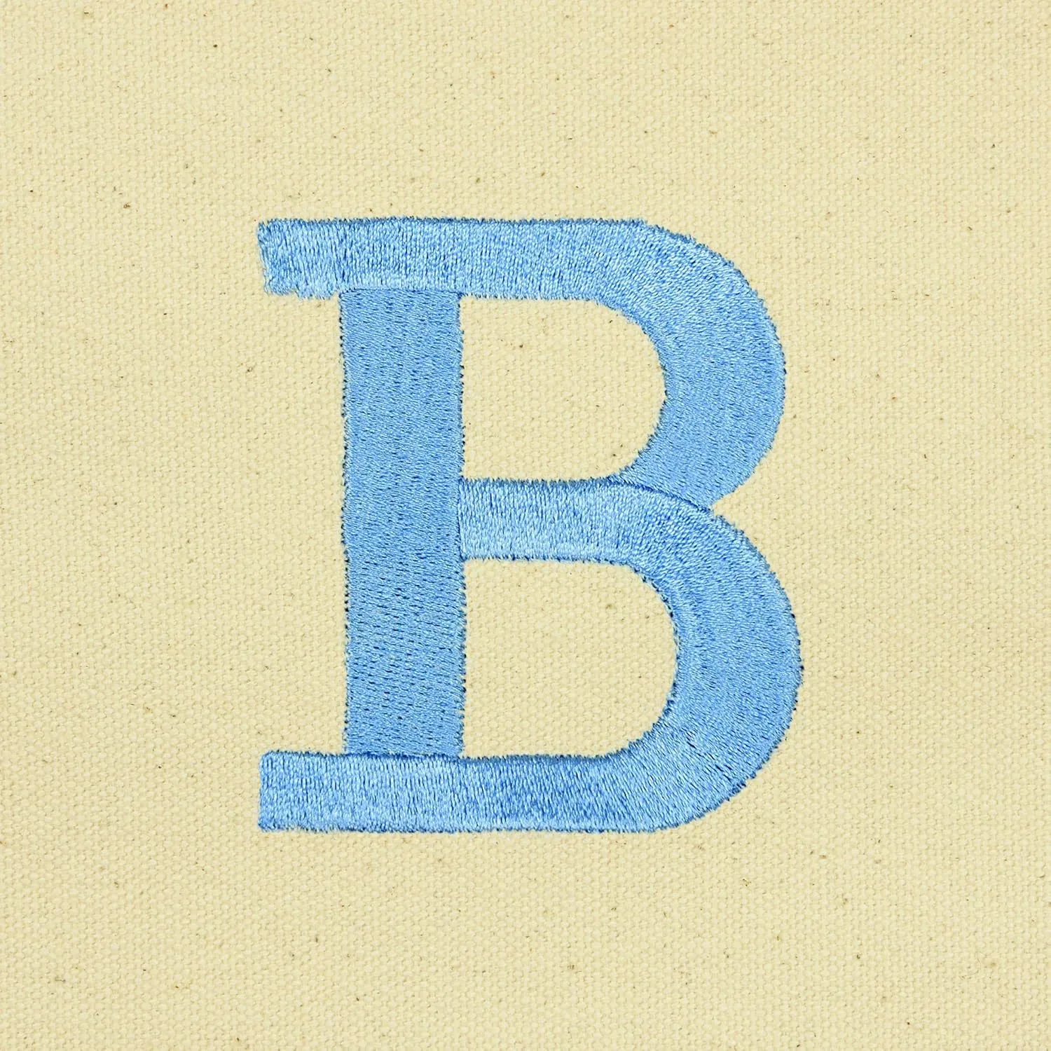 DALIX Initial Tote Bag Personalized Monogram Blue Antique Fish Zippered Top Bold Letter - B
