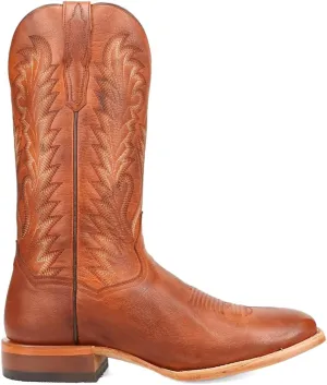 Dan Post Boots Mens Jerry Embroidered Square Toe Pull On Casual Boots Mid Calf - Brown