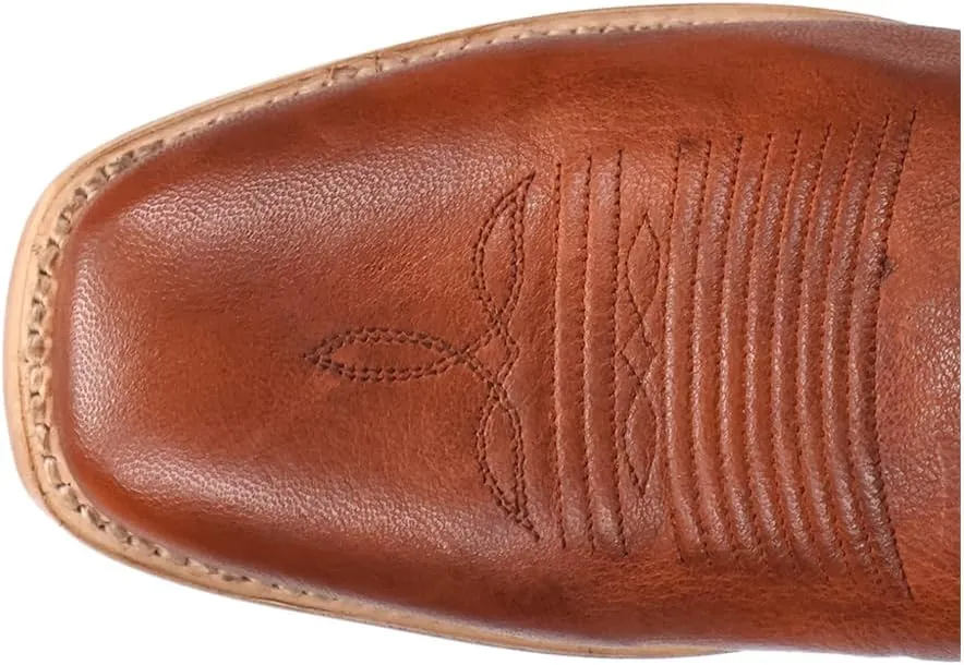 Dan Post Boots Mens Jerry Embroidered Square Toe Pull On Casual Boots Mid Calf - Brown