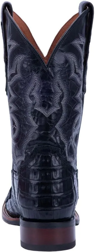 Dan Post Mens Kingsly Embroidered Square Toe Dress Boots Mid Calf - Black