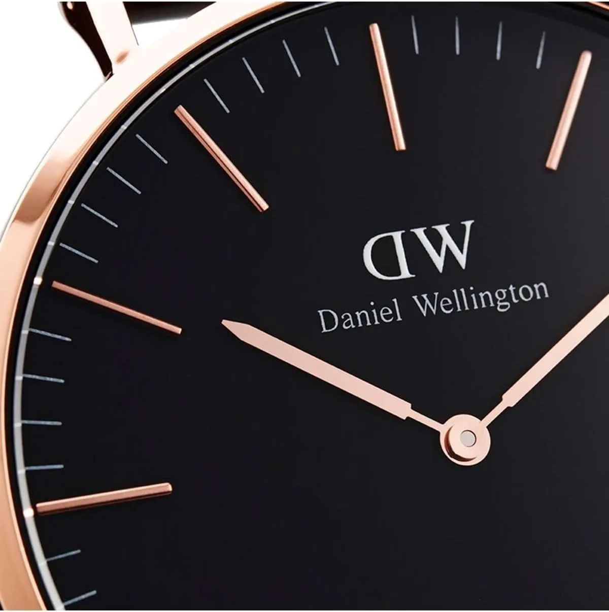 Daniel Wellington Classic Reading Watch, Italian Black Leather Band