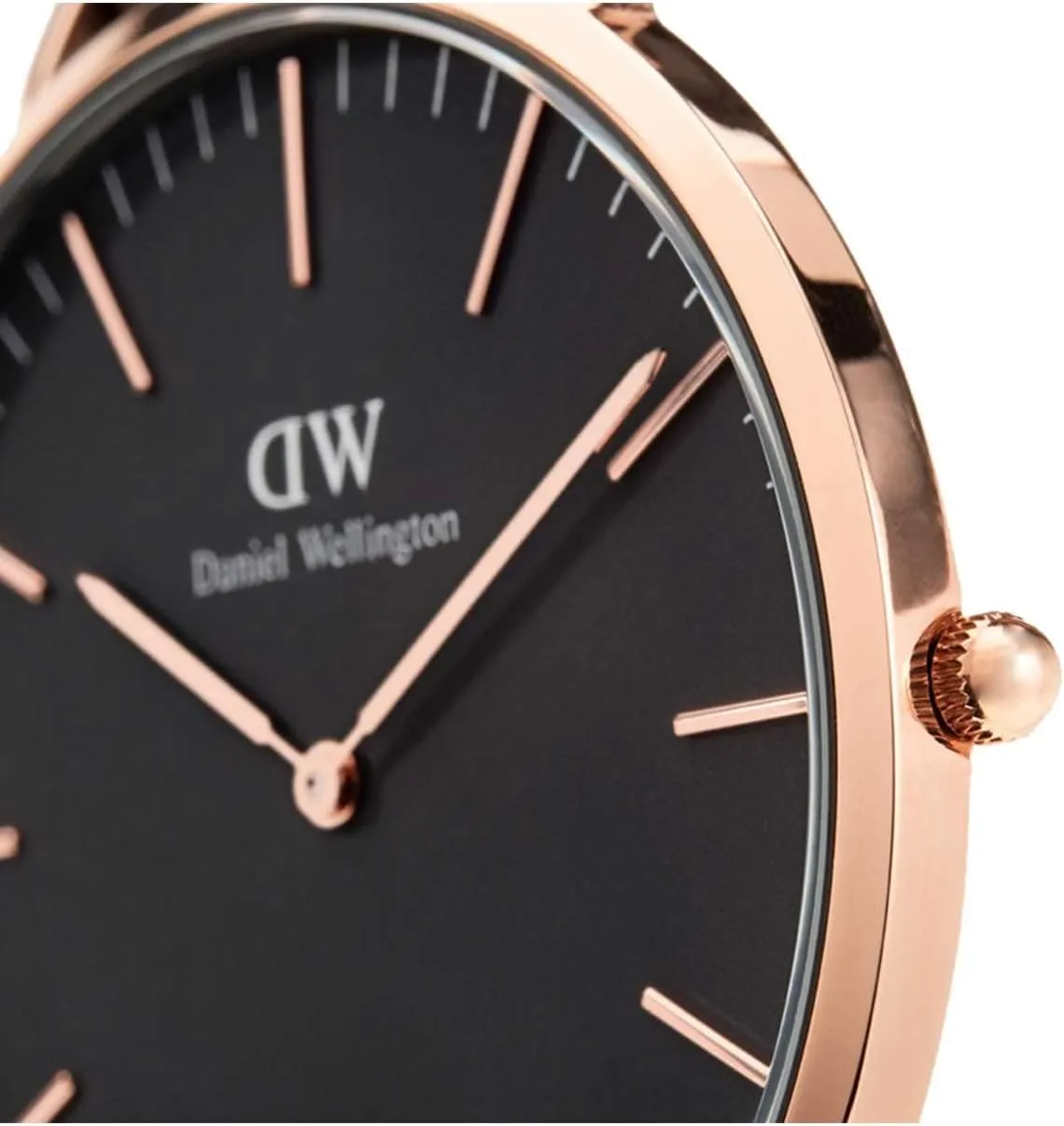 Daniel Wellington Classic Reading Watch, Italian Black Leather Band