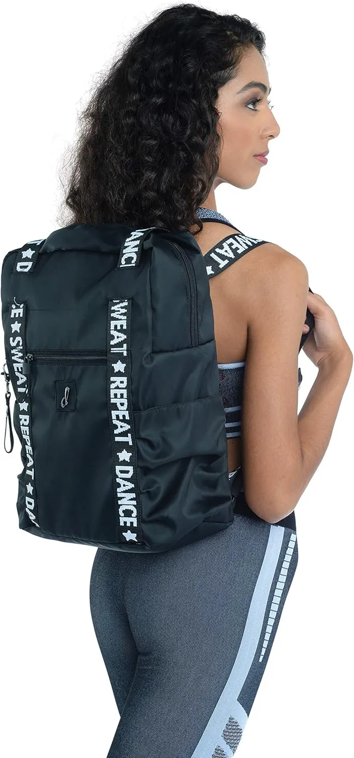 DANZNMOTION DANCE, SWEAT, REPEAT TOTE/BACKPACK (Black)