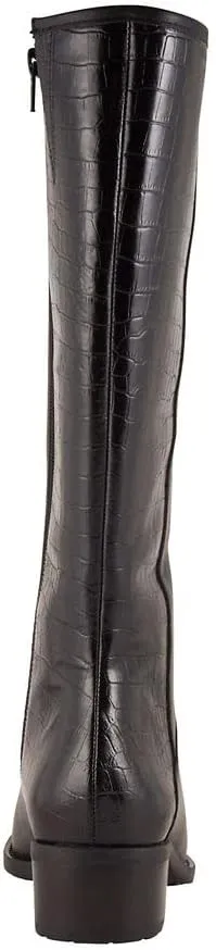 David Tate Womens Superior Embossed Leather Knee-High Boots