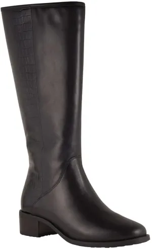 David Tate Womens Superior Embossed Leather Knee-High Boots