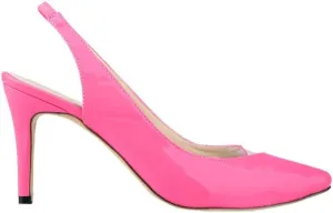 Dear Time Women Sexy Backless Pointy Toe High Heeled Pump Sandals，Patchwork Transparent Wedding Dress Pumps