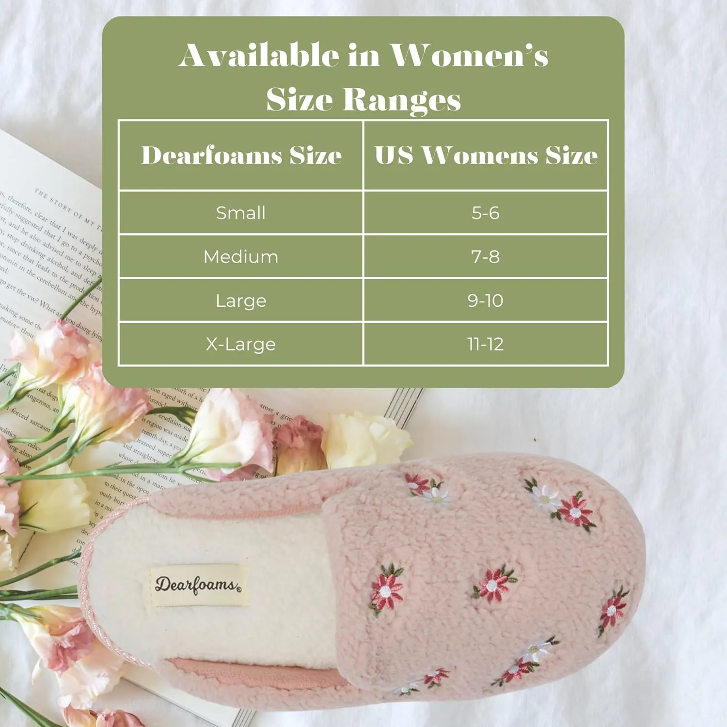 Dearfoams Women's Fuzzy Mom Easter Valentines Mother’s Day Slippers