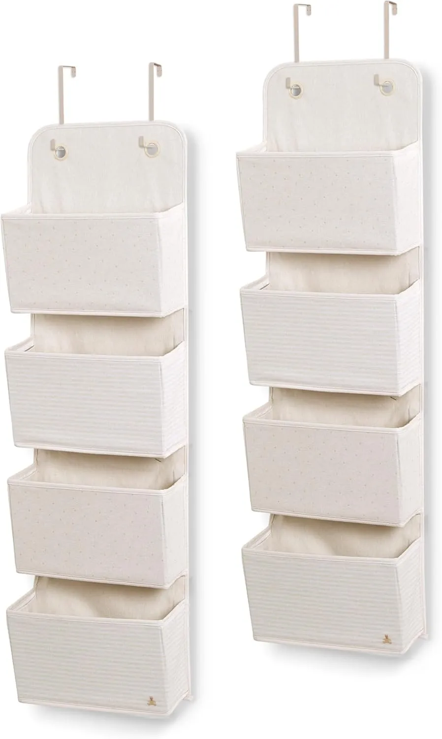 Delta Children GAP babyGap 2-Pack Over the Door Storage Organizer with 4 Pockets, Tan