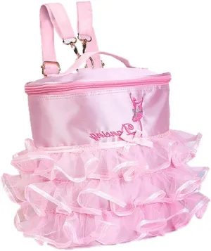 Didiseaon Boy Lace Dancing Bag for Girls Ballet Backpack with Embroidery for Storing Ballet Shoes Dress Accessories Lightweight Dance Schoolbag for Boy Girl
