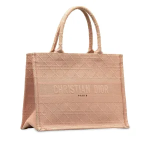 DIOR Medium Cannage Embroidered Book Tote Tote Bag