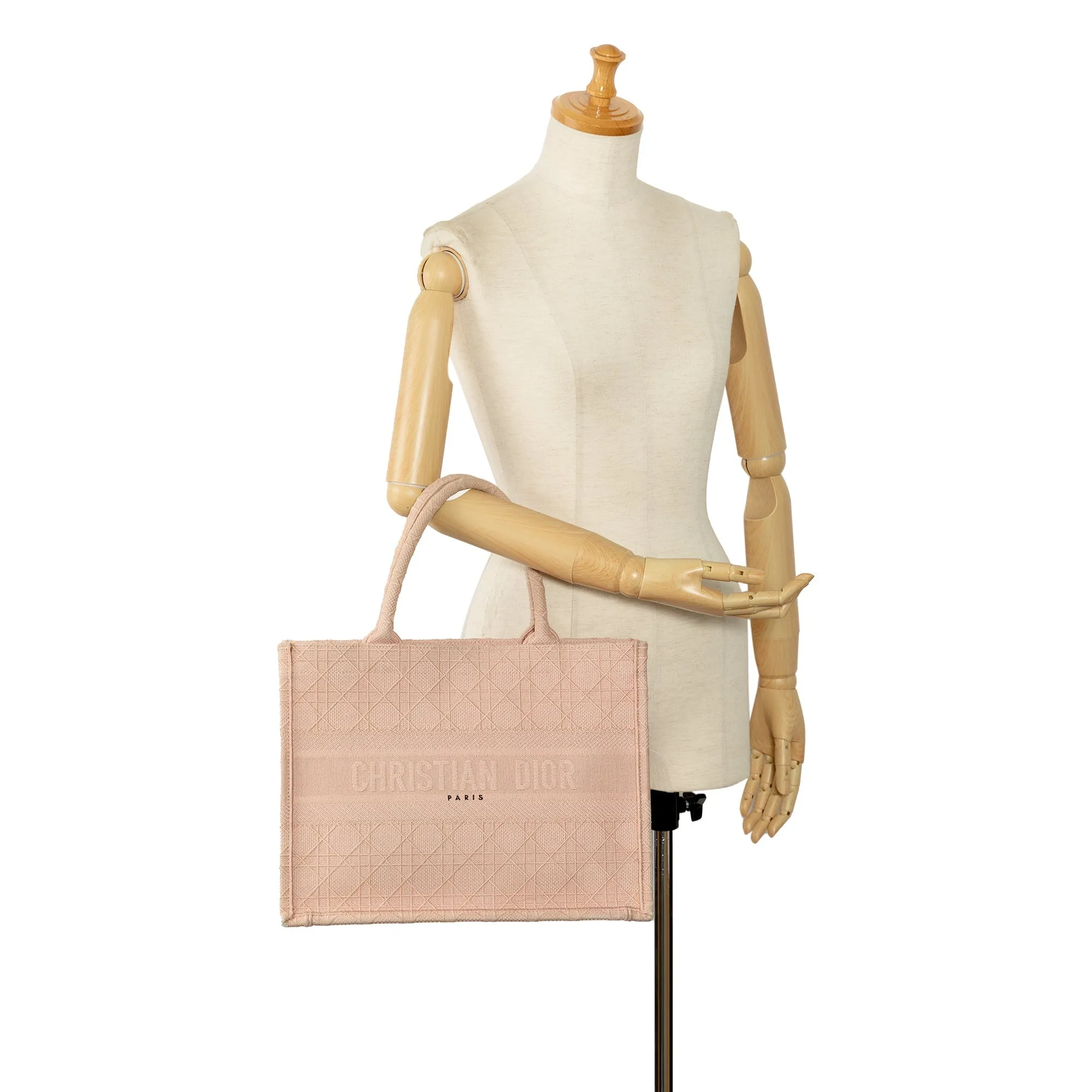 DIOR Medium Cannage Embroidered Book Tote Tote Bag