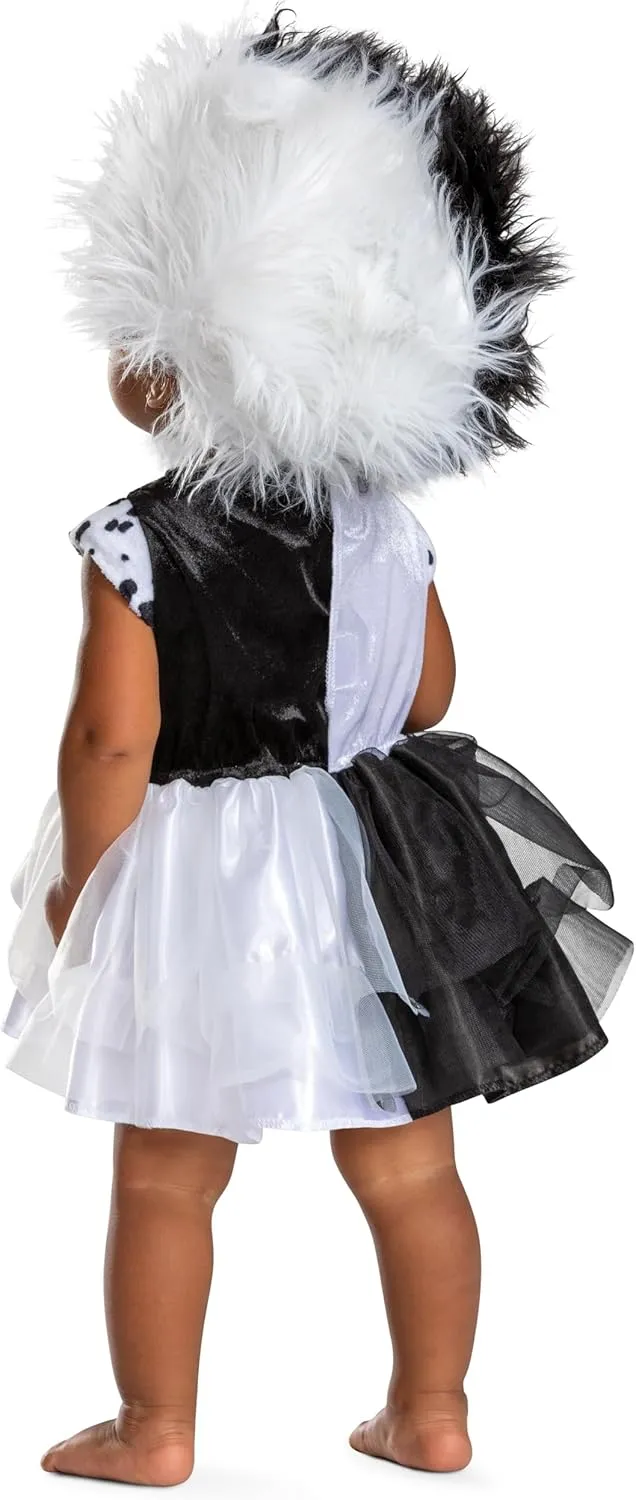 Disguise baby-boys Cruella Costume for Toddlers, Official Disney Cuella De Vil Halloween Dress Outfit