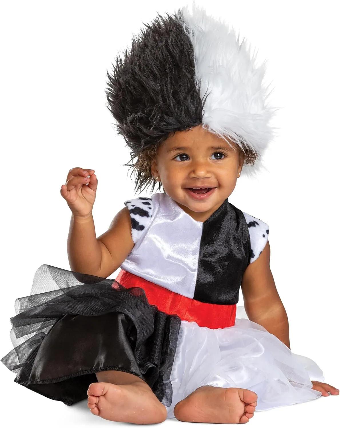 Disguise baby-boys Cruella Costume for Toddlers, Official Disney Cuella De Vil Halloween Dress Outfit