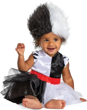 Disguise baby-boys Cruella Costume for Toddlers, Official Disney Cuella De Vil Halloween Dress Outfit