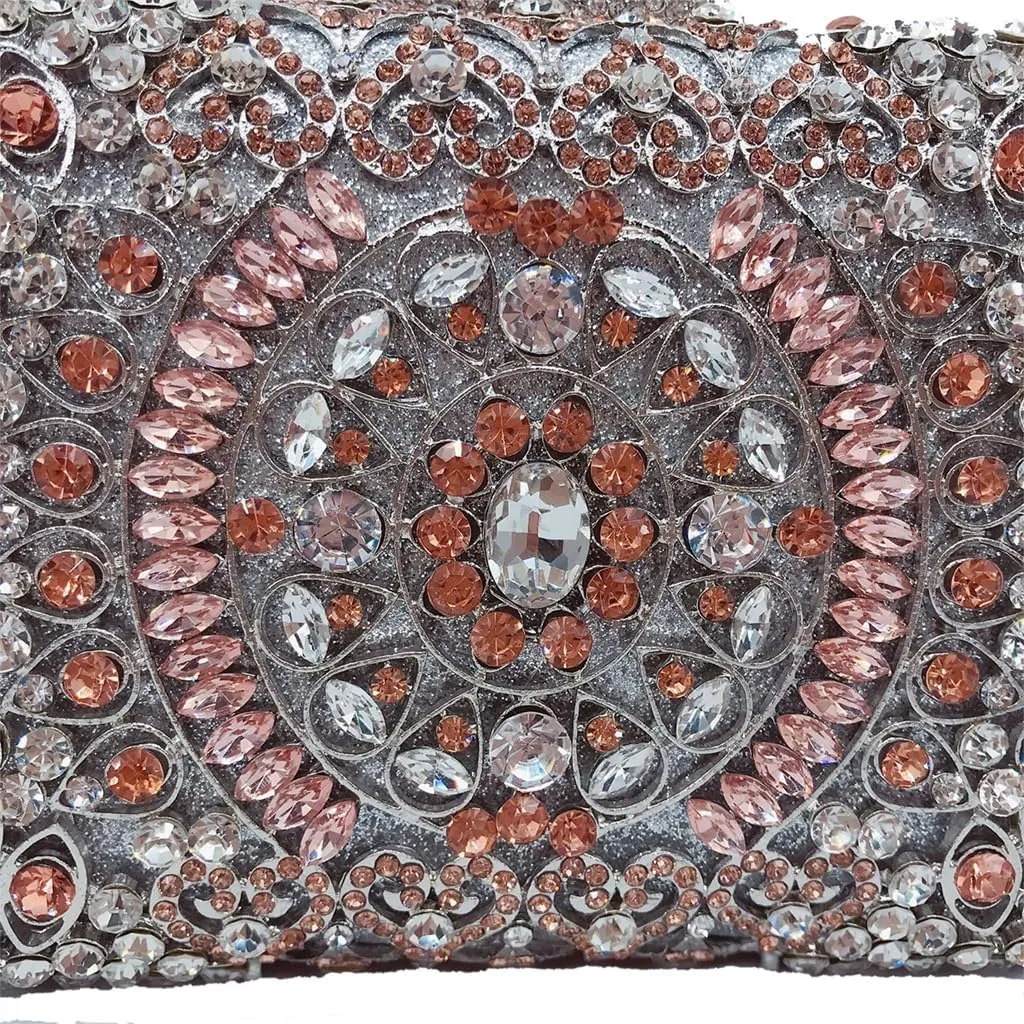 DJBM Sparkly Rhinestone Evening Clutch Bag Shining Graceful Crystal Chain Wedding Purse for Women
