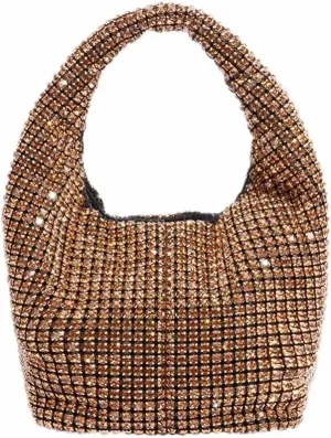 DJBM Women Full Diamonds Bucket Handbag Rhinestone Clutch Purse Evening Clutch for Women Party Prom Cocktail Wedding