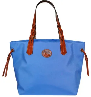 DOONEY & BOURKE CANVAS LEATHER TRIM SHOPPING TOTE BAG
